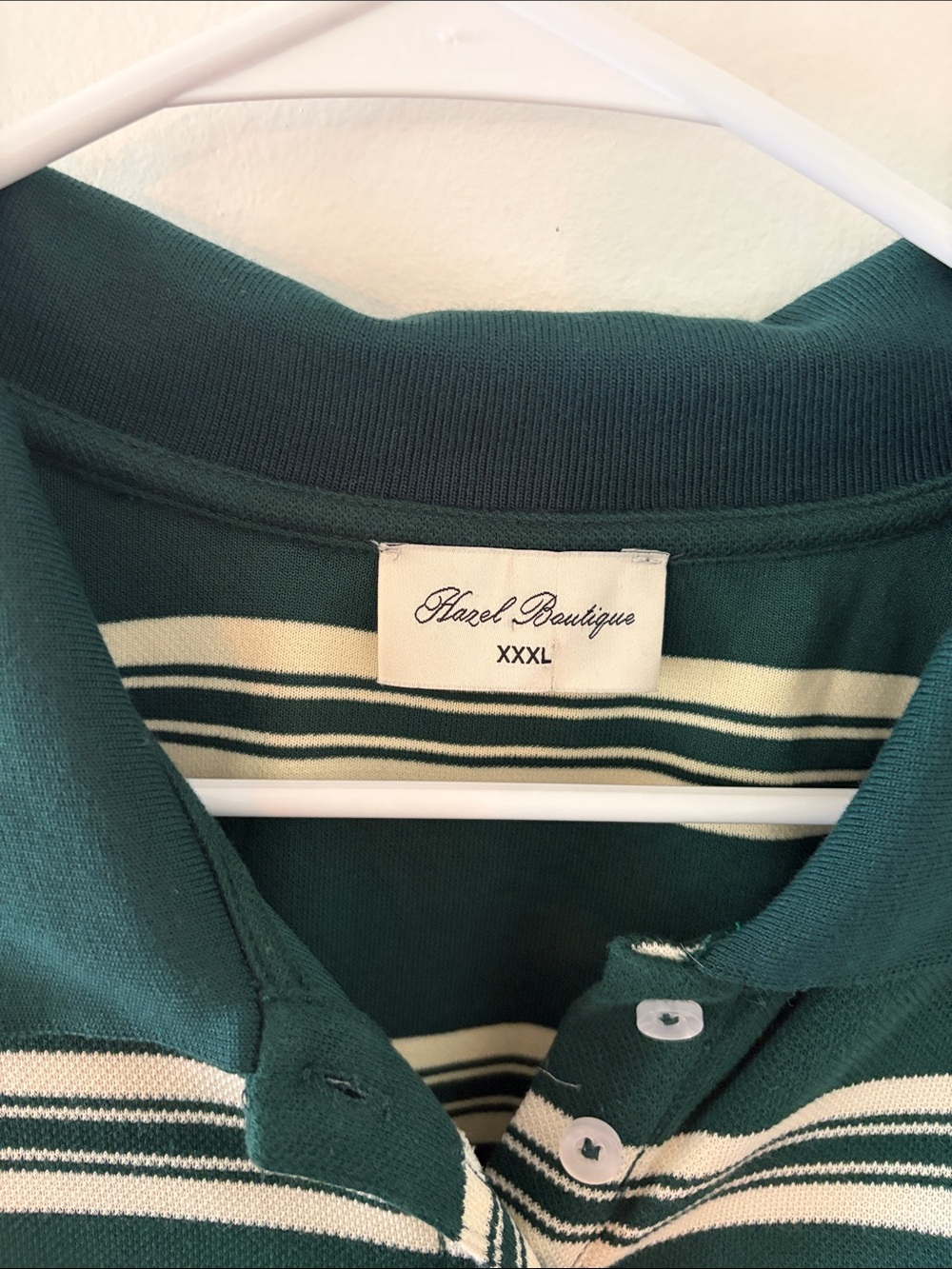 Hazel Boutique Green Striped Polo